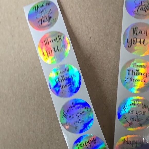 Free W Purchase Or Buy Holographic Thank You Stickers 1 Set Of 10 Mini S… - Picture 3 of 10